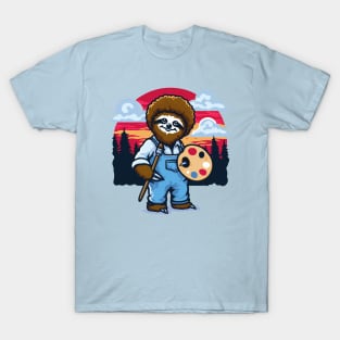 Sloth Painter Sunset T-Shirt